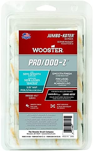 Wooster Genuine 4.5" Jumbo-Koter Pro/Doo-Z 3/8" Nap 10-Pack Roller Cover # RR502-4.5