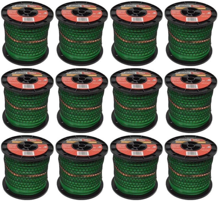 Shindaiwa Genuine 12-Pack of Grass Attack 3 Lb Spool .095" (dia.) Square Trimmer Line 909503-12PK