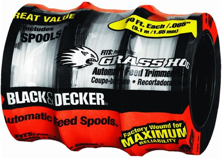 Black and Decker 3 Pack of Genuine OEM Replacement Spools - 242885-01-3PK