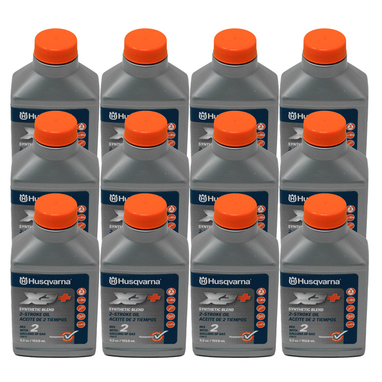 Husqvarna 12 Pack of 5.2 oz XP+ Sythetic Blend 2-Stroke Oil - 593152302-12PK