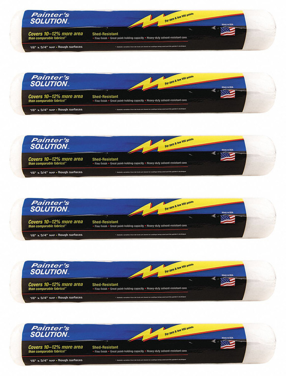 Wooster Genuine 18" Painter's Solution 3/4" Nap Roller Cover 6-Pack, R578-18-6PK