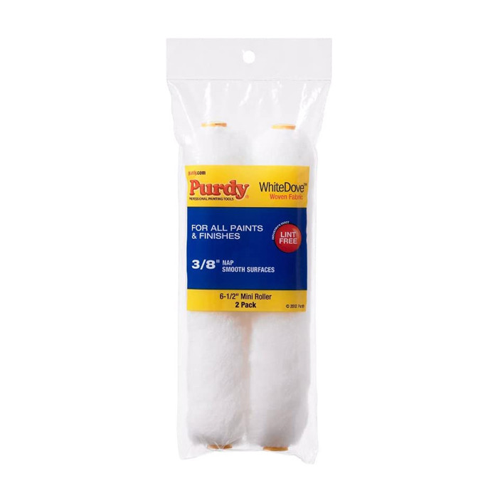 Genuine Purdy White Dove Wire Mini 6-1/2" x 3/8" Nap 2 Pack Roller Covers 14G605062