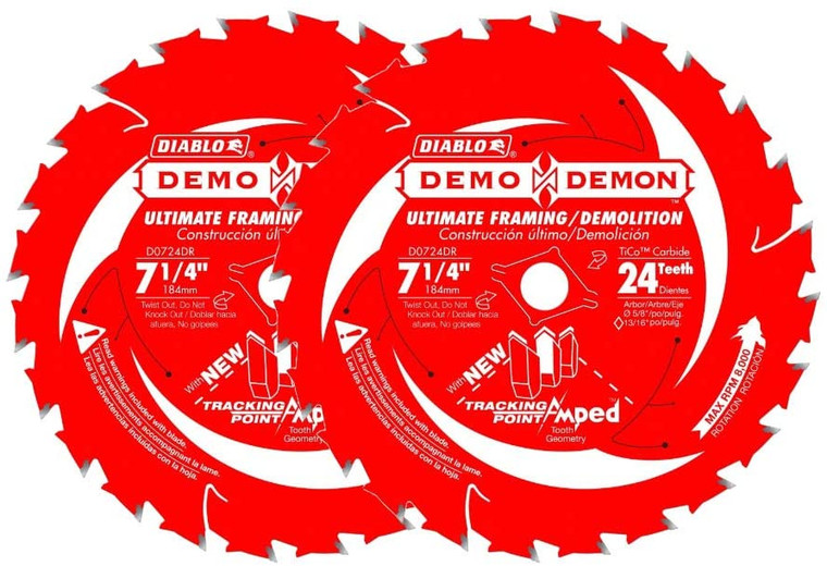 Diablo 2 Pack of Genuine OEM Replacement Circular Saw Blades # D0724DAX-2PK