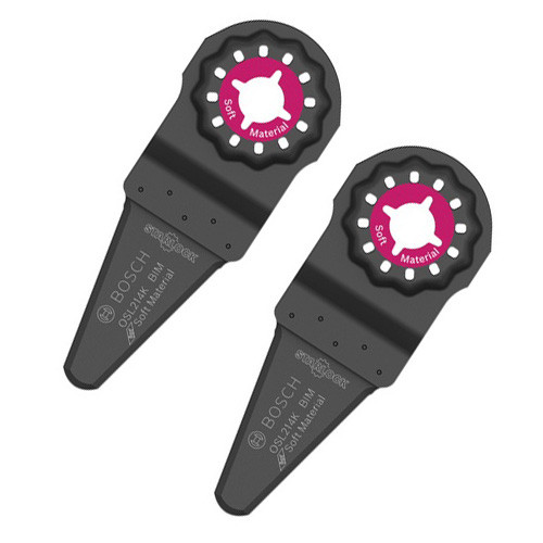 Bosch 2 Pack of 2-1/4 Inch Starlock Multi Tool Caulk Knife Blades - OSL214K