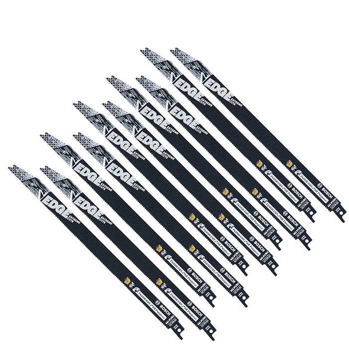 Bosch 10 Pack of 12 Inch 9/12 TPI Edge Reciprocating Saw Blades - RFM12V-10PK