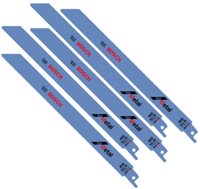 Bosch 5 Pack of Genuine OEM Reciprocating Saw Blades # RM918B-5PK