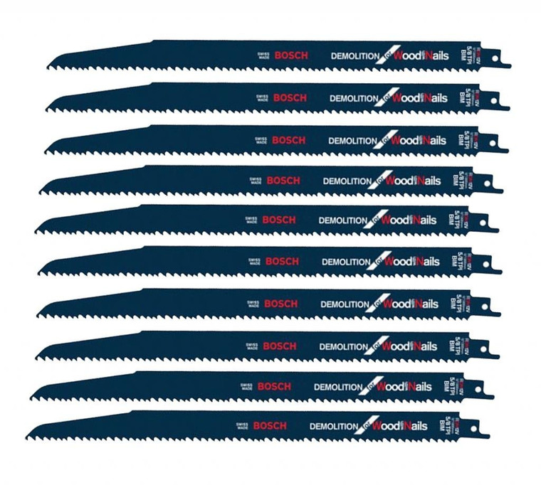 Bosch 10 Pack of Genuine OEM Replacement Reciprocating Saw Blades - RDN12VB-10pk - view 2