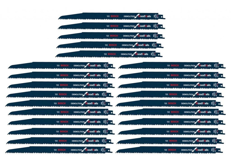 Bosch 25 Pack of Genuine OEM Replacement Reciprocating Saw Blades # RDN12VB-25pk