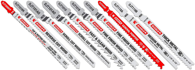 Diablo DJT10S Jig Saw Blade Set for Wood & Metal (10-Piece)