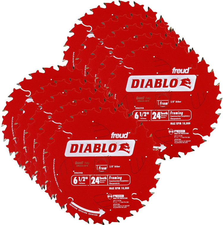 Diablo 10 Pack of Genuine OEM Replacement Circular Saw Blades # D0624A-10PK