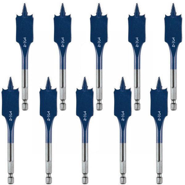 Bosch 10 Pack of 3/4 In. x 4 In. Daredevil Spade Bits - DSBS1009B-10PK