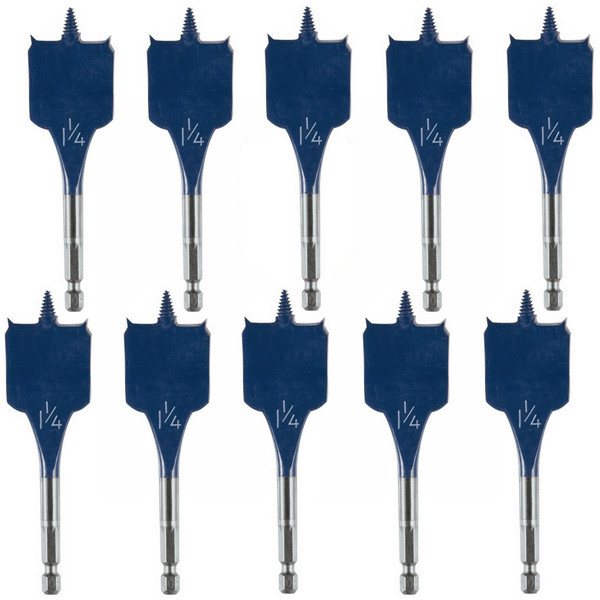 Bosch 10 Pack of 1-1/4 In. x 4 In. Daredevil Spade Bits - DSBS1017B-10PK
