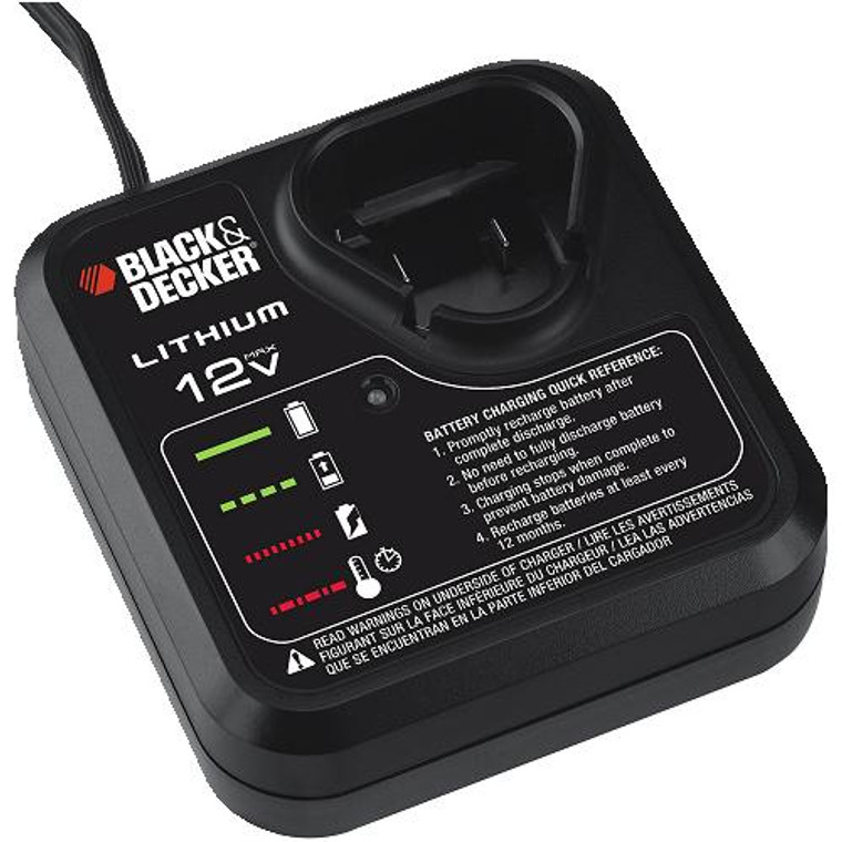 Black and Decker 12V Lithium Charger for LBX12 Battery # 90559978-01