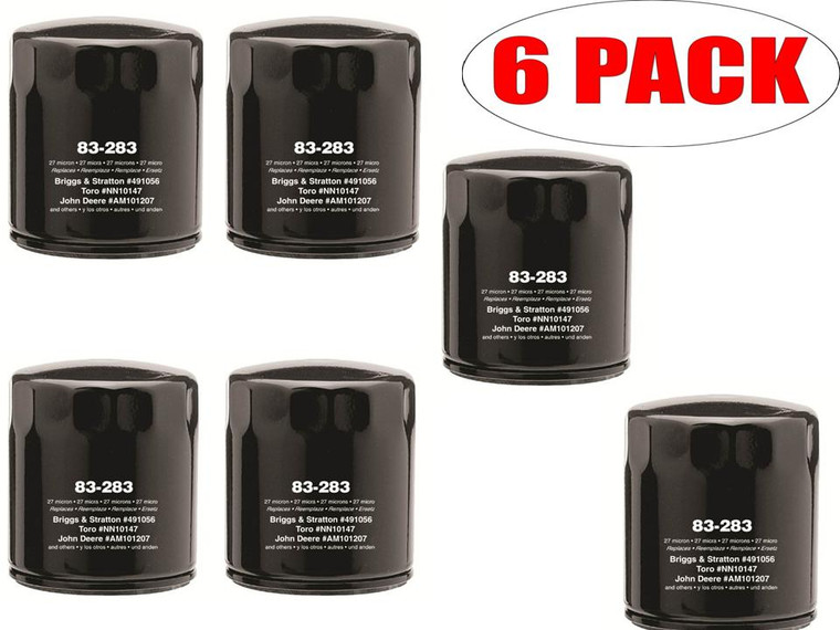 Oregon 83-283 (6 Pack) Oil Filter Replaces AM101207 491506