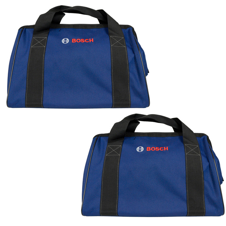 Bosch 19" x 12" x 13" Heavy Duty Contractors Tool Bag - 2610944955 (2 Pack)