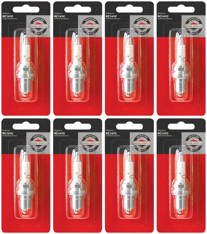 Briggs and Stratton 8 Pack 5092K Spark Plug For Engines Replaces 496018S, RC14YC