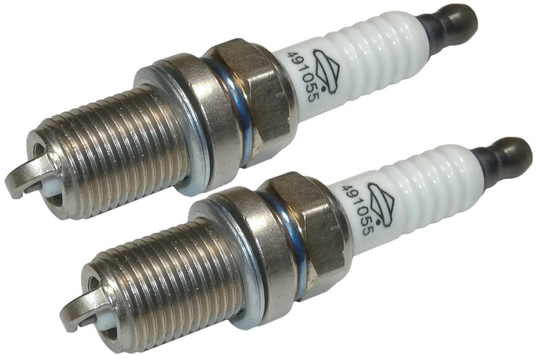 Briggs and Stratton 491055-2PK Spark Plug 2 Pack 805015/72347/491055/ RC12Y