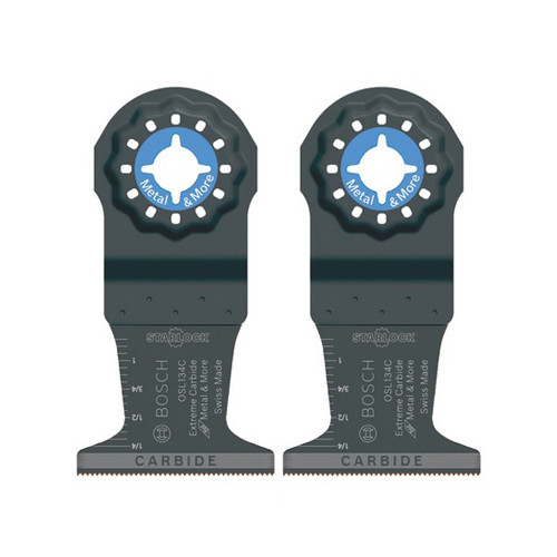 Bosch 2 Pack of OEM 1-3/4in Starlock Carbide Plunge Cut Blades - OSL134C-2PK