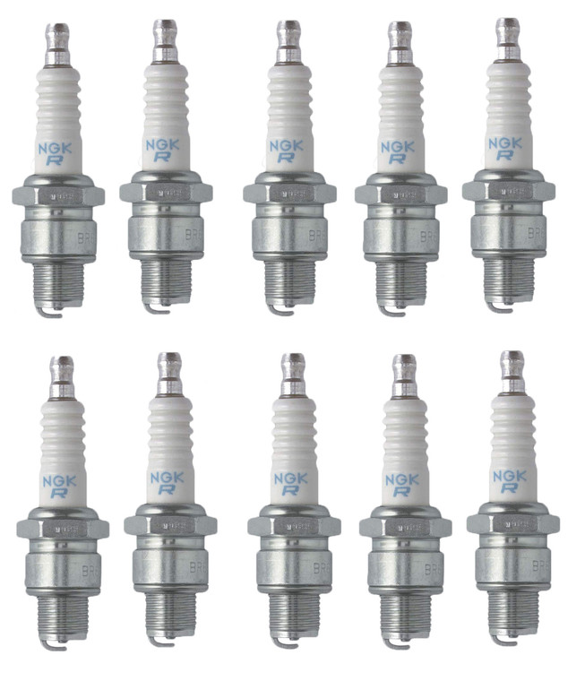 NGK 10 Pack of Genuine OEM Replacement Spark Plugs # BR6HS-10PK