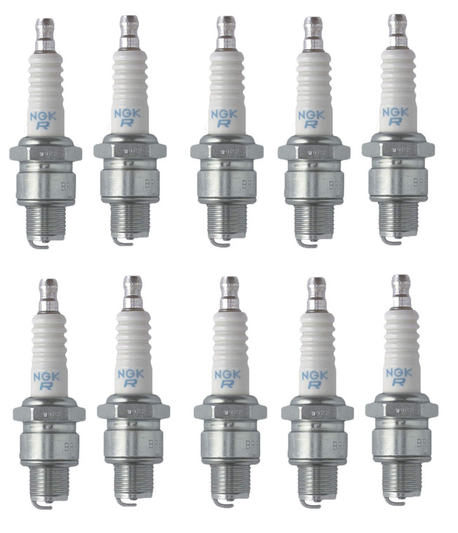 NGK 10 Pack of Genuine OEM Replacement Spark Plugs - BR6HS-10PK