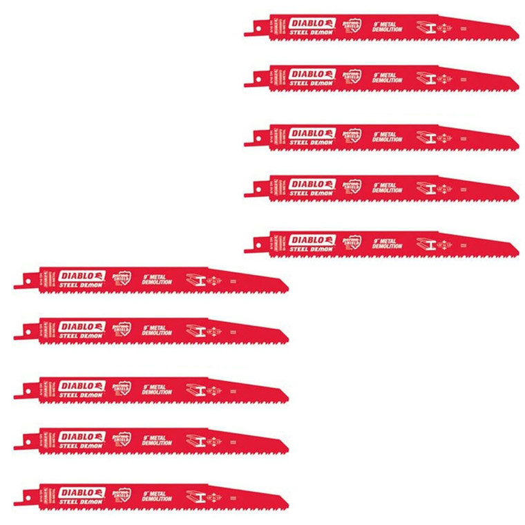 Diablo 10 Pack of Genuine OEM Replacement Recip Saw Blades # DS0608BFD-10PK