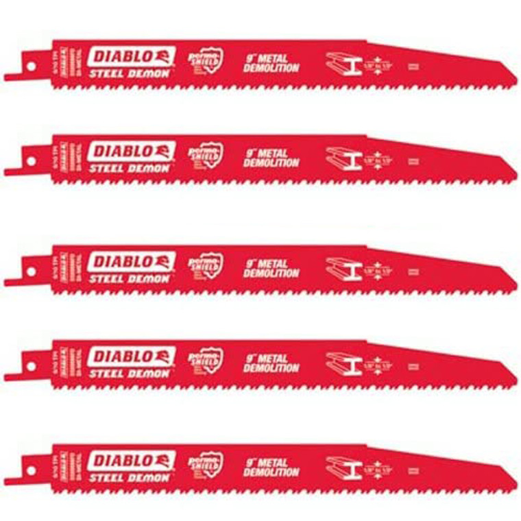 Diablo 5 Pack of Genuine OEM Replacement Recip Saw Blades # DS0608BFD-5PK