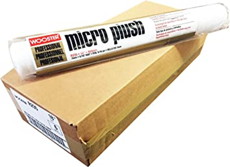 Wooster Genuine 18" Micro Plush 5/16" Nap Roller Cover 12-Pack # R235-18-12PK