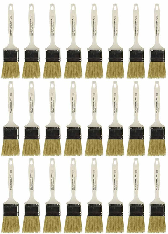 Wooster Genuine 1.5" Solvent-Proof Chip Paintbrush 24-Pack, 1147-1.5-24PK