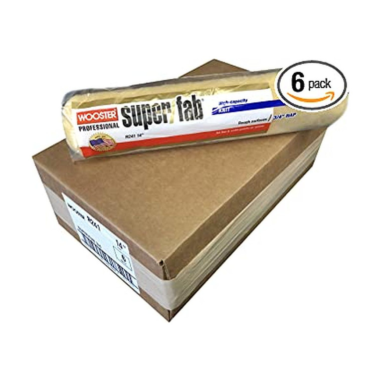 Wooster Genuine 18" Super/Fab 3/4" Nap Roller Cover 6-Pack # R241-18-6PK
