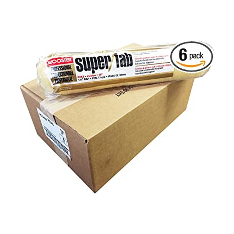 Wooster Genuine 18" Super/Fab 1¼" Nap 6-Pack Roller Cover - R243-18-6PK