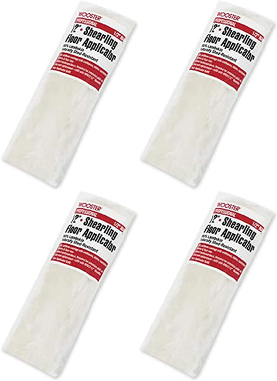 Wooster Genuine 10" Wooster Wool Floor Applicator 1/2" 4-Pack Floor Brush # RR412-10-4PK