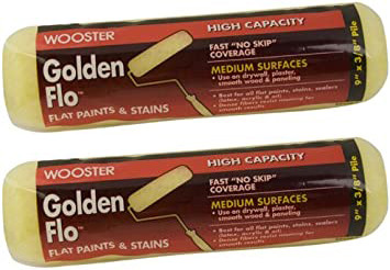 Wooster Genuine 9" Golden Flo 3/8" Nap Roller Cover 2-Pack, RR660-9-2PK