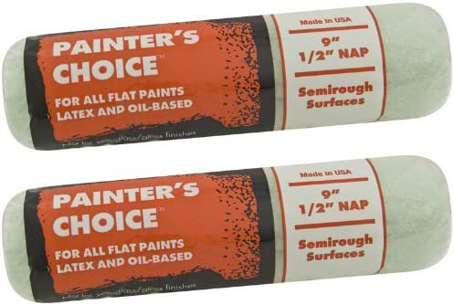 Wooster Genuine 9" Painter's Choice 1/2" Nap Roller Cover 2-Pack, R276-9-2PK