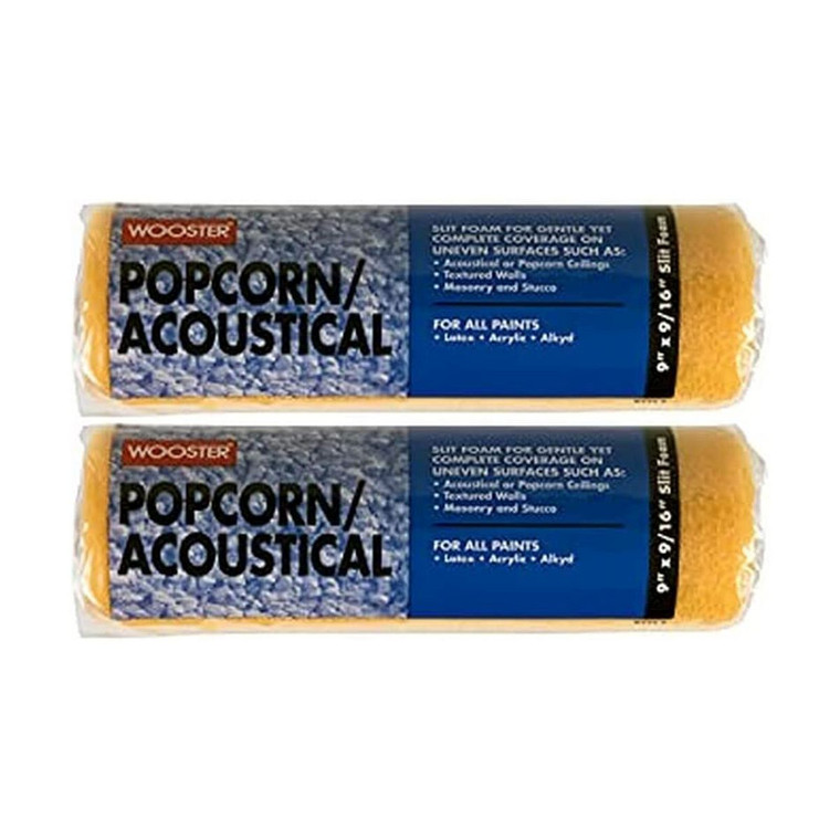 Wooster Genuine 9" Popcorn/Acoustical Roller Cover 2-Pack, R234-9-2PK