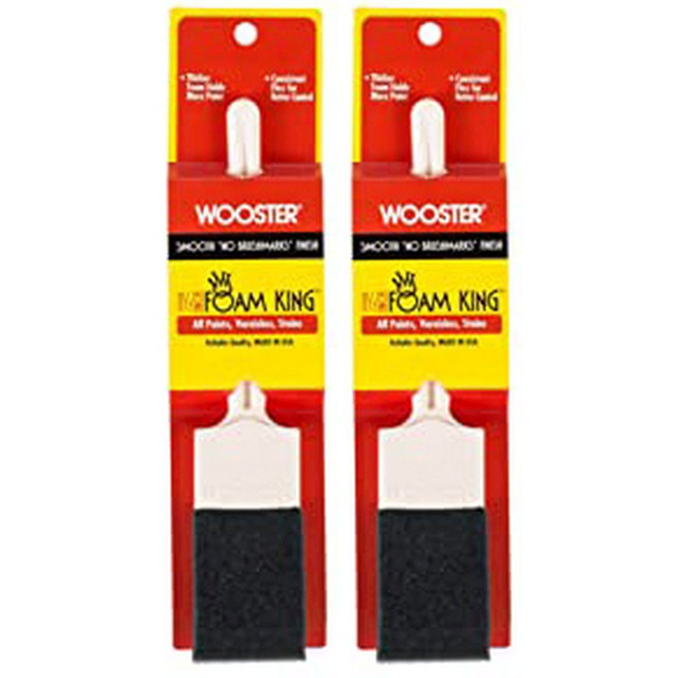Wooster Genuine 1.5" Foam King Foam Paintbrush 2-Pack, 3103-1.5-2PK