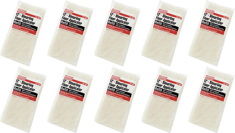 Wooster Genuine 12" Wooster Wool Floor Applicator 1/2" Refill 10-Pack # RR612-12-10PK