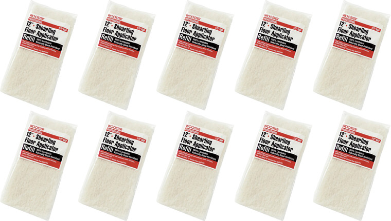 Wooster Genuine 12" Wooster Wool Floor Applicator 1/2" Refill 10-Pack # RR612-12-10PK