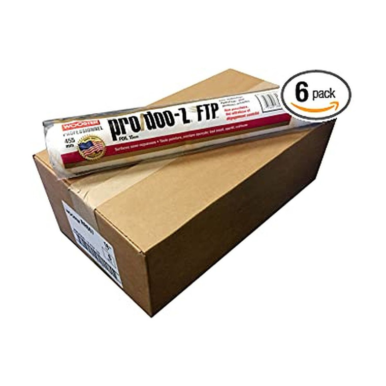 Wooster Genuine 18" Pro/Doo-Z FTP 1/2" Nap 6-Pack Roller Cover - RR667-18-6PK