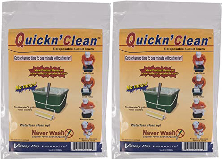 Wooster Genuine Quickn' CleanGallon Bucket Liner 2 Sets Of 5-Pack # R471-2PK