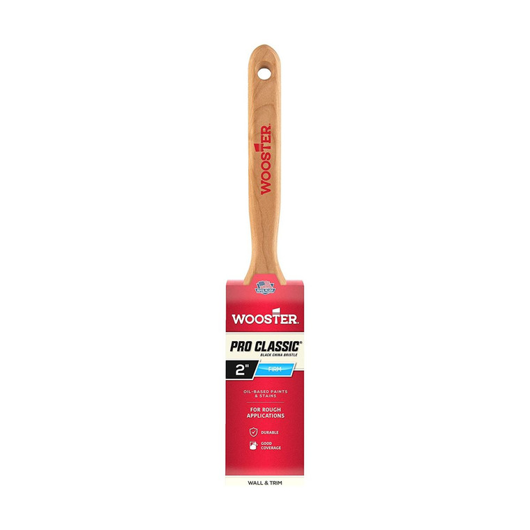 Wooster Genuine 2" Pro Classic Black China Bristle Flat Sash Paintbrush # Z1202-2