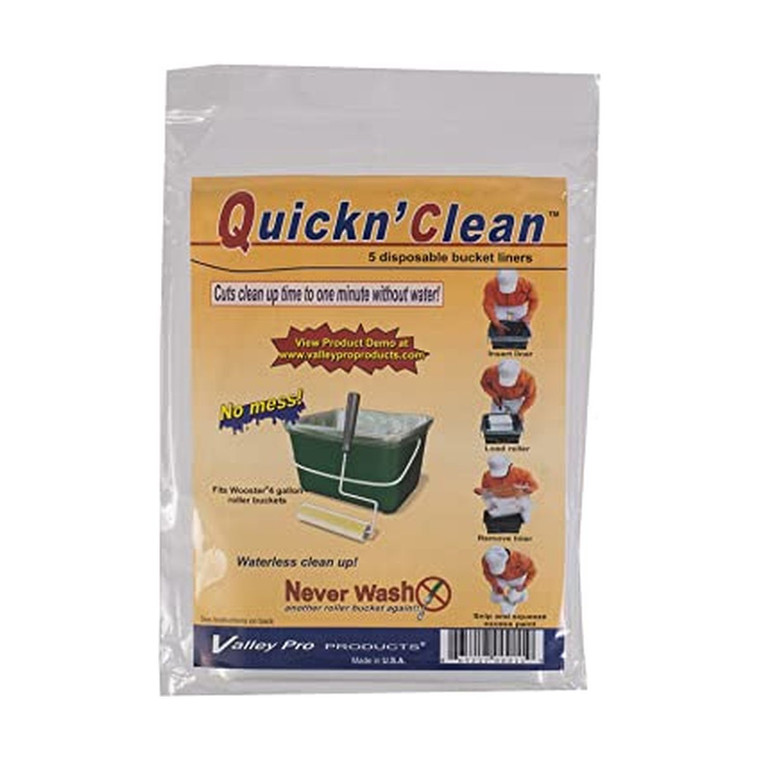 Wooster Genuine Quickn' Clean 4-Gallon Bucket Liner 5-Pack, R471