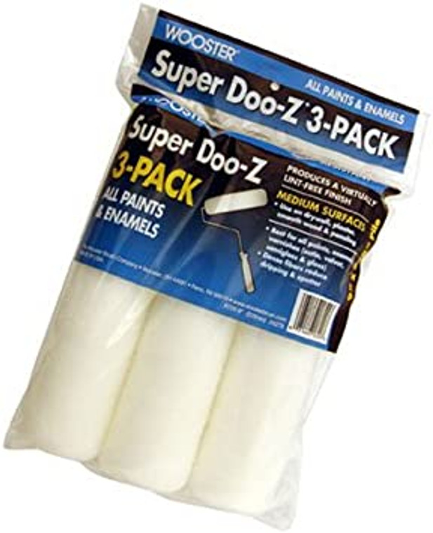 Wooster Genuine 9" Super Doo-Z 3/8" Nap 3-Pack Roller Cover - R725-9