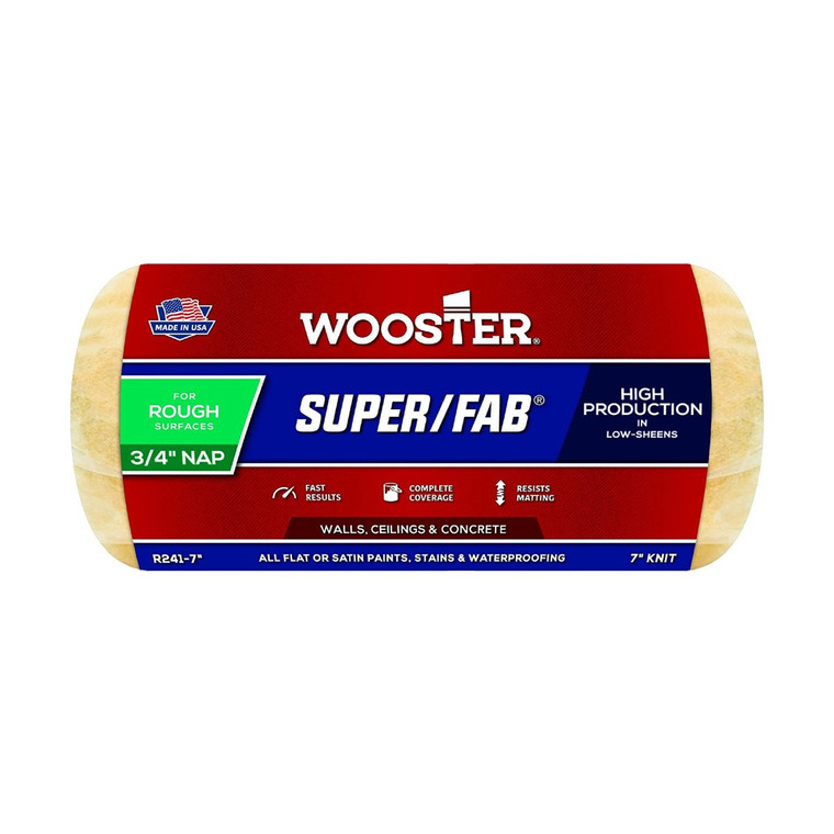 Wooster Genuine 7" Super/Fab 3/4" Nap Roller Cover - R241-7