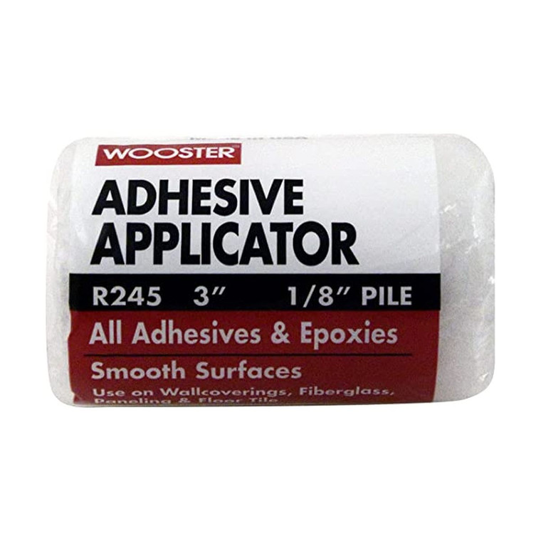 Wooster Genuine 3" Adhesive Applicator 1/8" Nap Roller Cover - R245-3