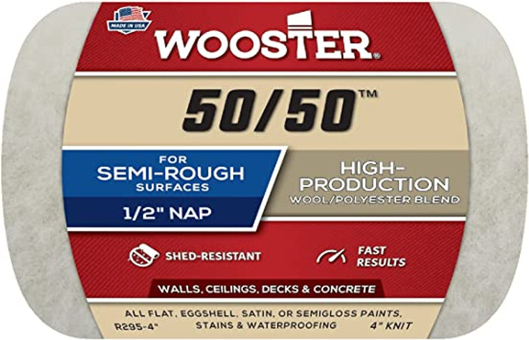 Wooster Genuine 4" 50/50 1/2" Nap Roller Cover # R295-4