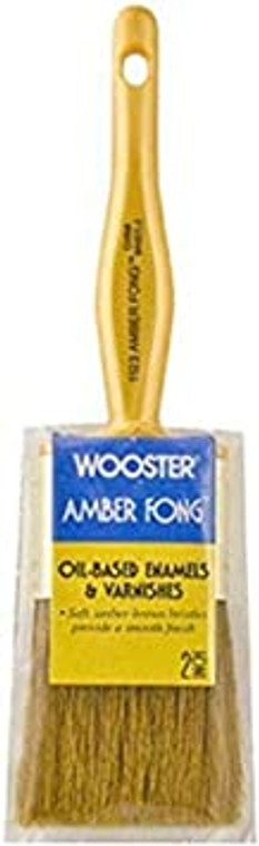 Wooster Genuine 2" Amber Fong Angle Sash Paintbrush - 1233-2 Wooster Genuine 2" Amber Fong Angle Sash Paintbrush - 1233-2