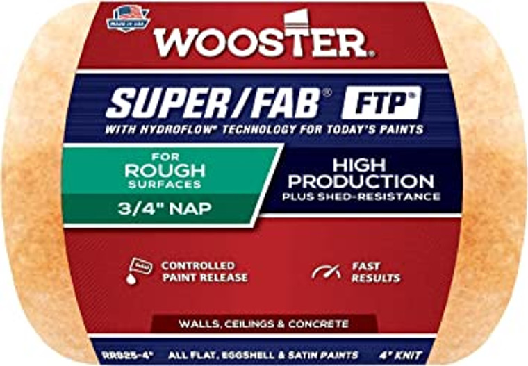 Wooster Genuine 4" Super/Fab FTP 3/4" Nap Roller Cover # RR925-4