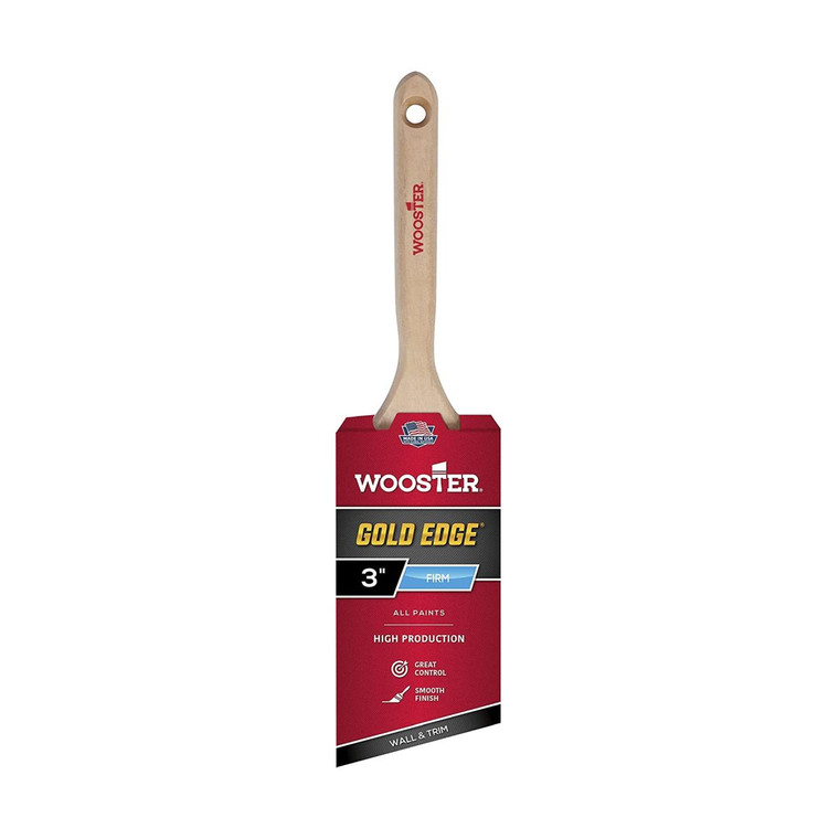 Wooster Genuine 3" Gold Edge Angle Sash Paintbrush - 5231-3