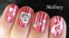 rose heart shaped nail stickers