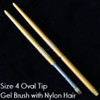 Gel Brush Metal Handle Nail Art UV Builder Design Pen Oval Tip